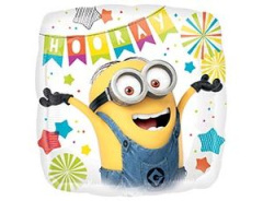 A Шар (18''/46 см) Квадрат, Миньоны на вечеринке, 1 шт. в уп.