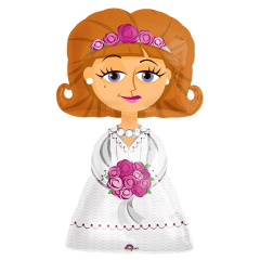 A Шар 3D (48"/122 см) Фигура, Невеста, 1 шт. в уп.