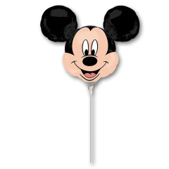 A Шар (10"/25 см) Мини-фигура, Голова, Микки, 1 шт.